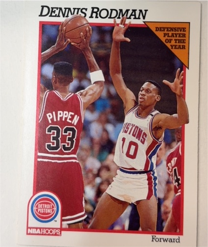 1991-92 NBA Hoops #64 Dennis Rodman — front