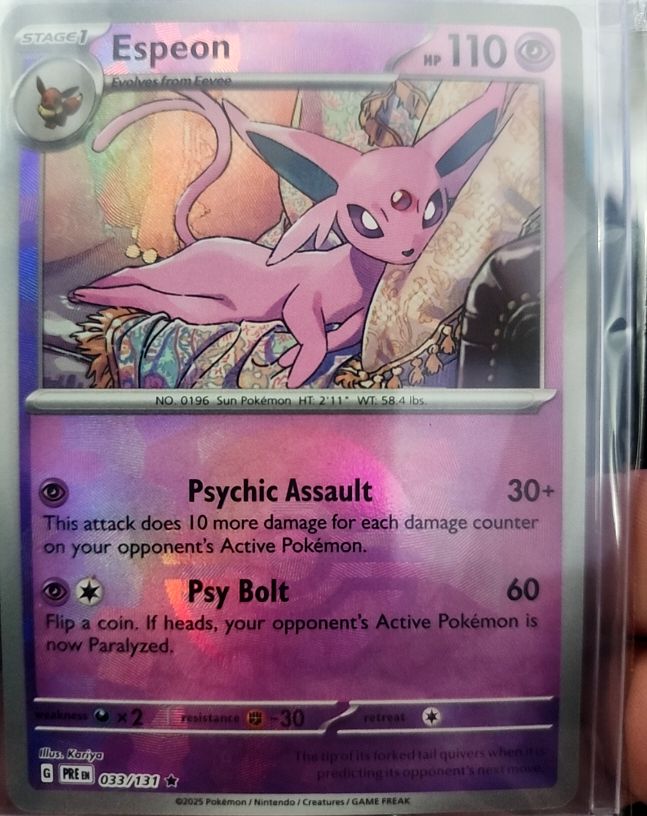 2025 Pokémon Scarlet & Violet Prismatic Evolutions #033 Espeon — front