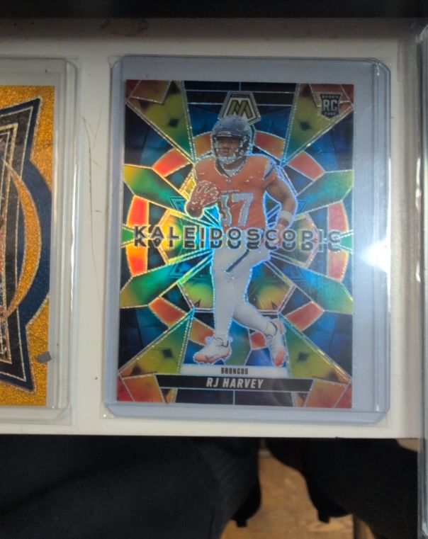 2025 Panini Mosaic #22 RJ Harvey Kaleidoscopic Rookie — front