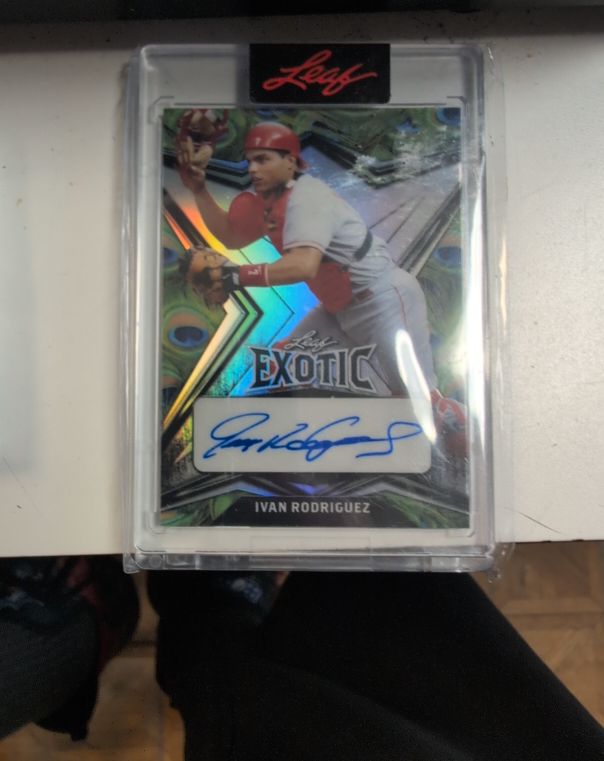 2023 Leaf Exotic #BA-IR1 Ivan Rodriguez — front