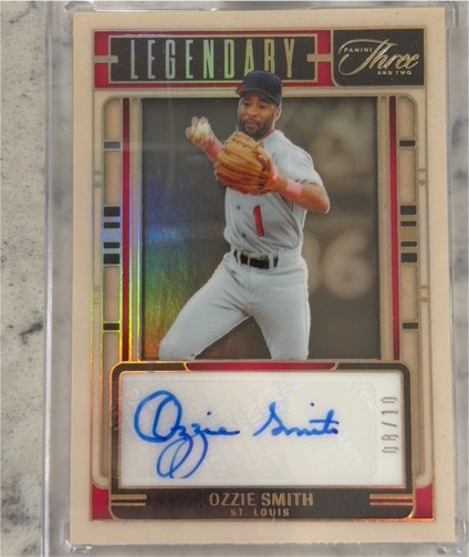 2025 Panini Three and Two #LS-OS Ozzie Smith Legendary Signature Auto — front