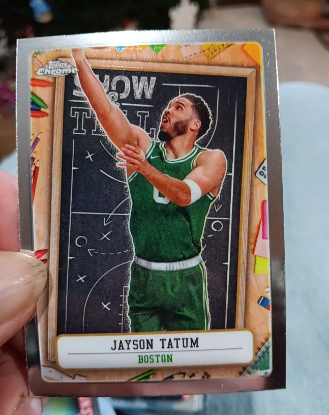 2024-25 Topps Chrome #ST-10 Jayson Tatum Show and Tell — front