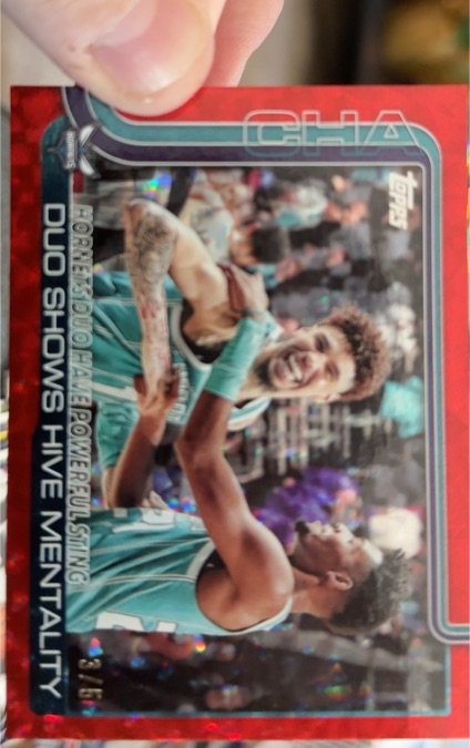 2025-26 Topps #283 Hornets Duo Have Powerful Sting: Duo Shows Hive Mentality — front