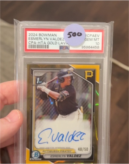 2024 Bowman Chrome Prospect Autographs #CPA-EV Esmerlyn Valdez — front