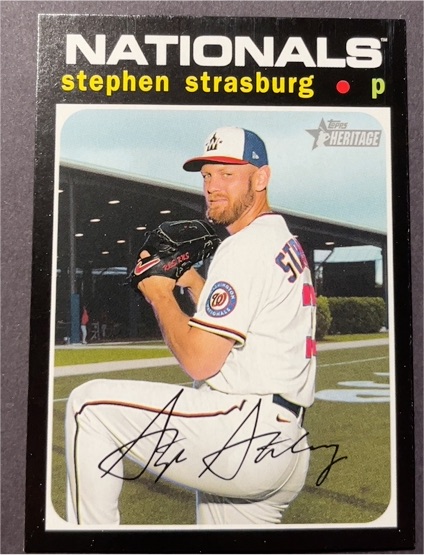 2020 Topps Heritage #558 Stephen Strasburg — front