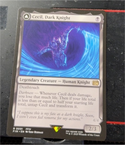 2025 Magic the Gathering Final Fantasy #91 Cecil, Dark Knight — front