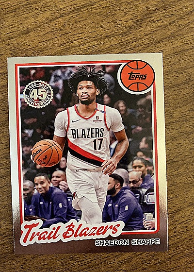 2025-26 Topps #80BK-35 Shaedon Sharpe 1980-81 Topps Basketball — front