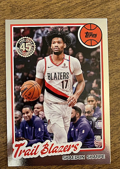 2025-26 Topps #80BK-35 Shaedon Sharpe 1980-81 Topps Basketball — front
