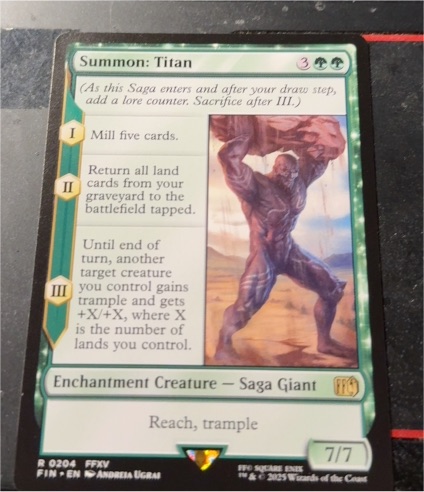 2015 Final Fantasy #204 Summon: Titan — front
