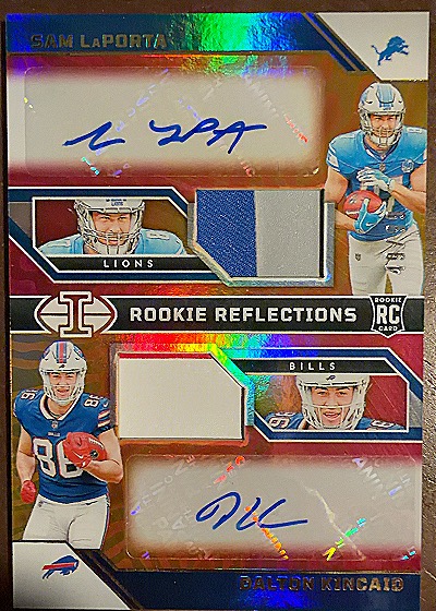 2023 Panini Illusions Rookie Reflections #RRA-TE Sam LaPorta Dalton Kincaid — front