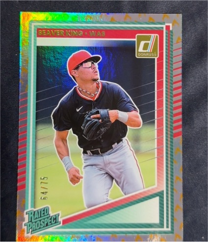 2025 Donruss Rated Prospect #174 Seaver King — front
