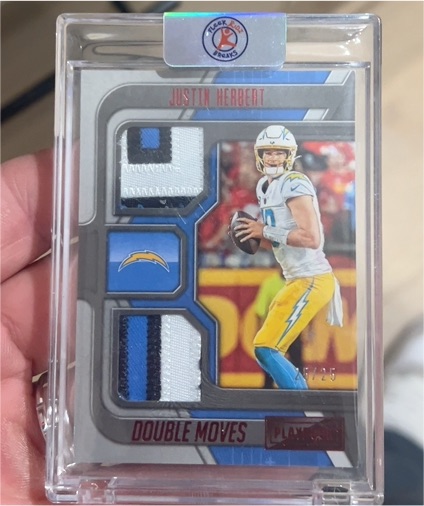 2022 Panini Playbook Double Moves #DM-8 Justin Herbert — front