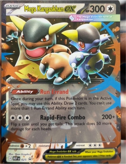 Mega Kangaskhan ex 025 Black Star Promo Pokémon Card — front