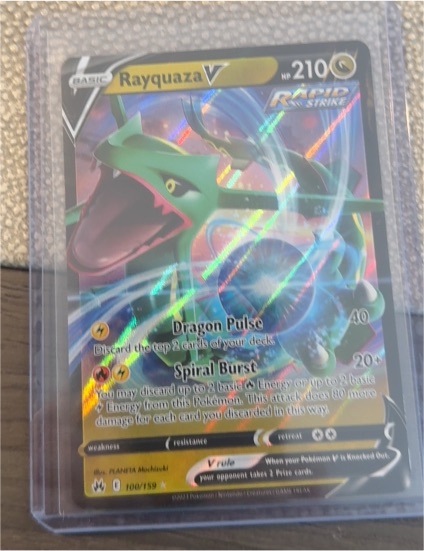 2022 Pokémon TCG Crown Zenith #100 Rayquaza V — front