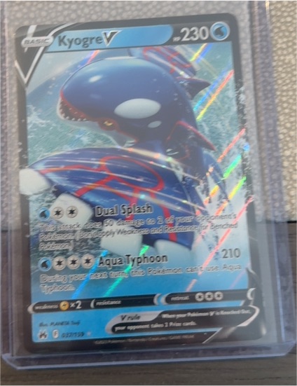 2023 Pokémon Crown Zenith #037 Kyogre V — front