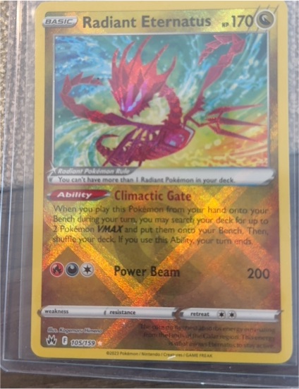 2023 Pokemon TCG Crown Zenith #105 Radiant Eternatus — front