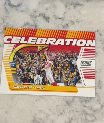 2025 Panini Score Football Celebration #C-TKE Travis Kelce — front