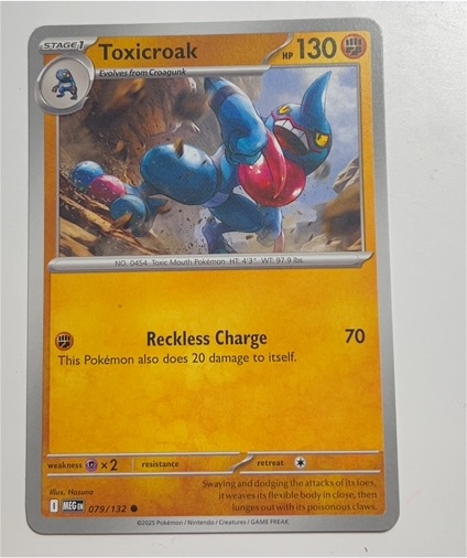 2025 Pokémon ME01: Mega Evolution #079 Toxicroak — front