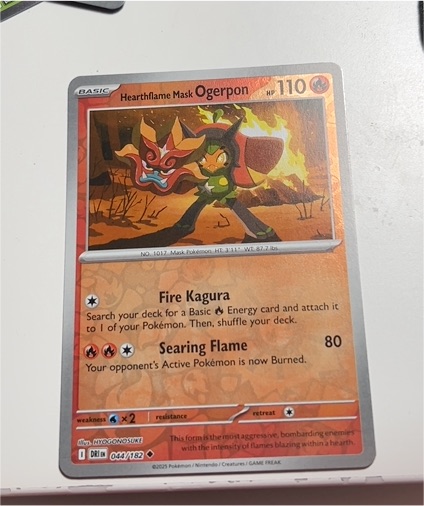 2025 Pokémon SV10: Destined Rivals #044 Hearthflame Mask Ogerpon — front