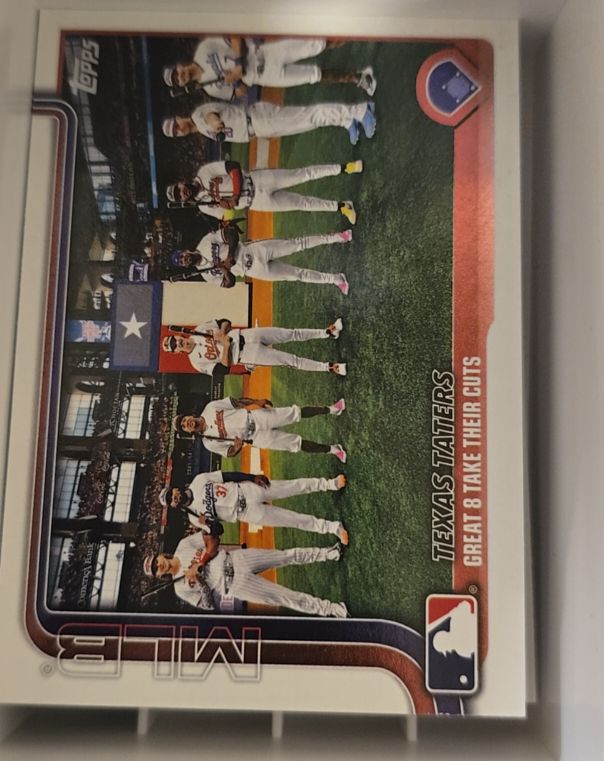 2025 Topps Series 2 #409 Texas Taters: Great 8 Take Their Cuts — front