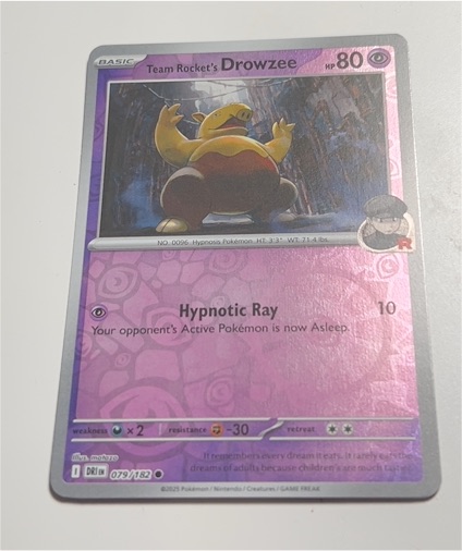 2023 Pokémon SV10: Destined Rivals #079 Team Rocket's Drowzee — front