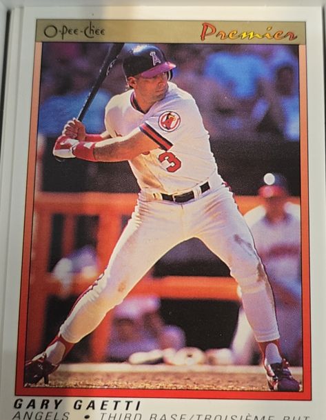 1991 O-Pee-Chee Premier #47 Gary Gaetti California Angels — front