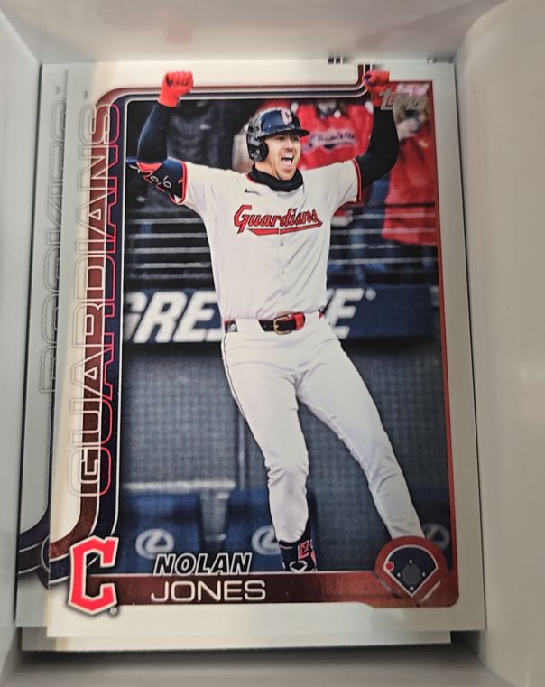 2025 Topps Update #US341 Nolan Jones Cleveland Guardians — front