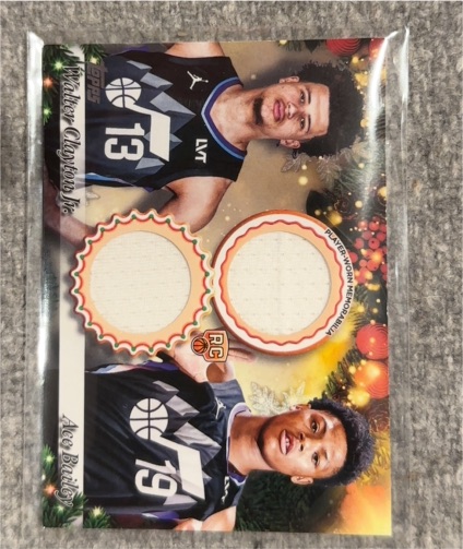 2025-26 Topps Holiday Dual Relic #DPR-WC Walter Clayton Jr. / Ace Bailey — front