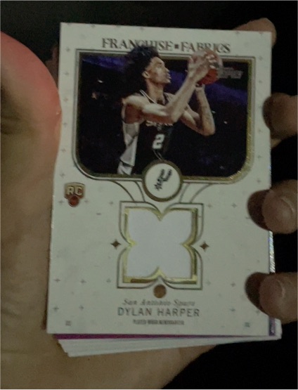 2025-26 Topps Franchise Fabrics #FF-DH Dylan Harper — front