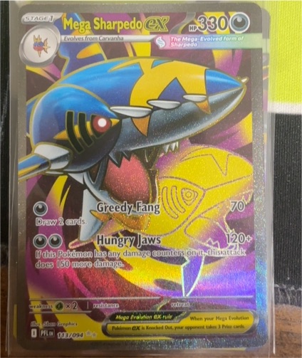 2025 Pokémon TCG Phantasmal Flames #113 Mega Sharpedo EX — front