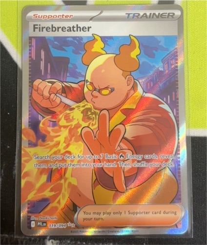 2025 Pokémon Phantasmal Flames #119 Firebreather — front