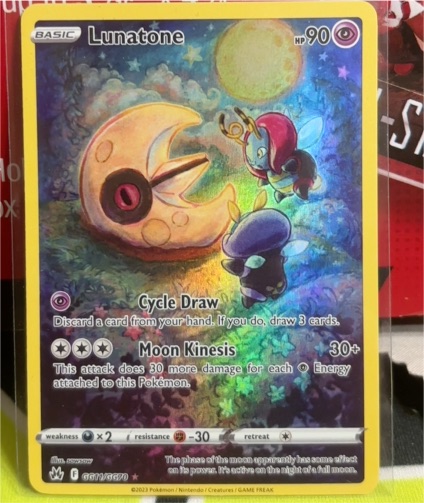 2023 Pokémon Crown Zenith #GG11 Lunatone — front