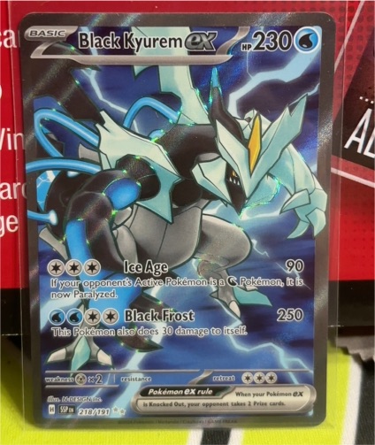 2024 Pokémon SV08: Surging Sparks #218 Black Kyurem ex — front
