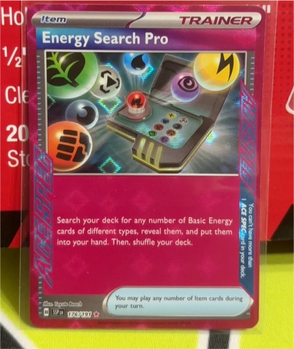 2024 Pokémon SV08: Surging Sparks #176 Energy Search Pro — front