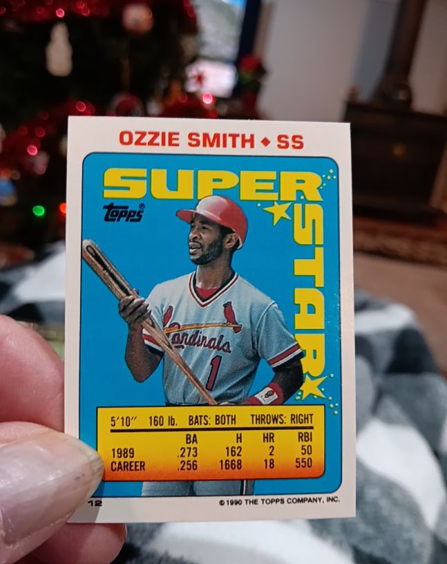 1990 Topps Stickers #12 Ozzie Smith — front