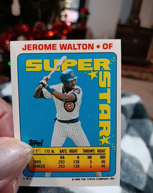 1990 Topps Stickers #21 Jerome Walton — front