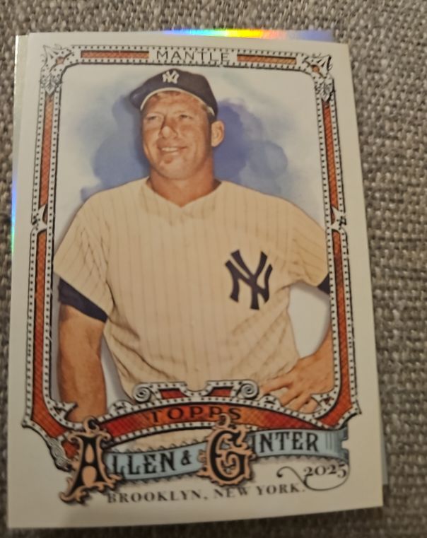 2025 Topps Allen & Ginter #19 Mickey Mantle — front