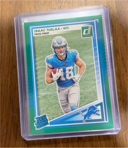 2025 Donruss #338 Isaac Teslaa Rated Rookie Press Proof — front