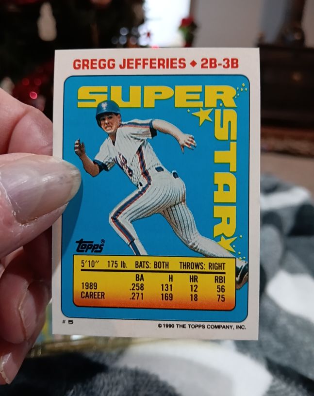 1990 Topps Super Star Mini #5 Gregg Jefferies — front