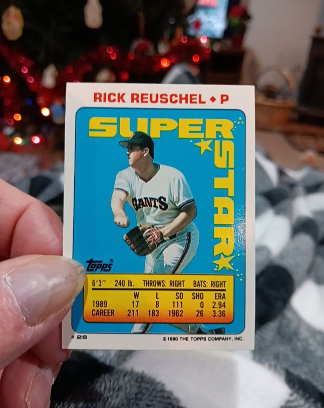 1990 Topps Stickers #26 Rick Reuschel — front