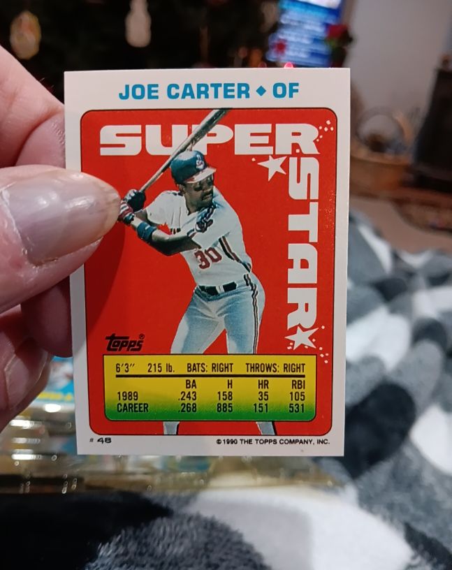 1990 Topps Super Star Mini #48 Joe Carter — front