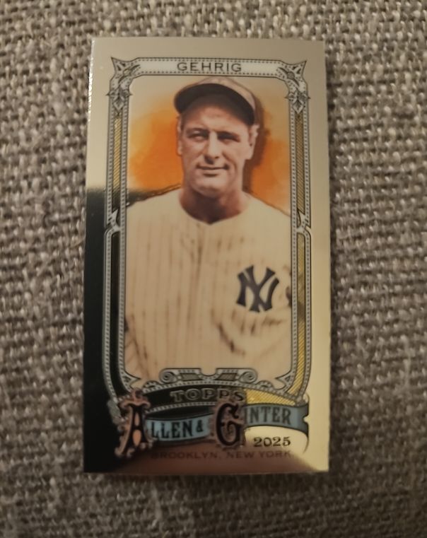 2025 Topps Allen & Ginter Mini #6 Lou Gehrig — front