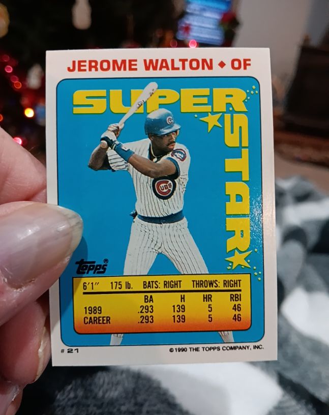 1990 Topps Stickers #21 Jerome Walton — front