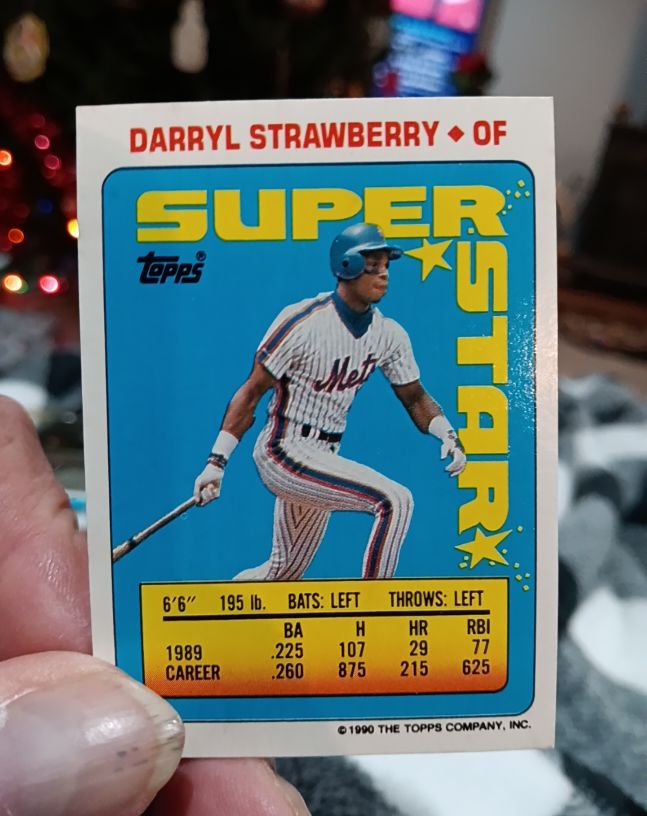 1990 Topps Stickers #20 Darryl Strawberry — front