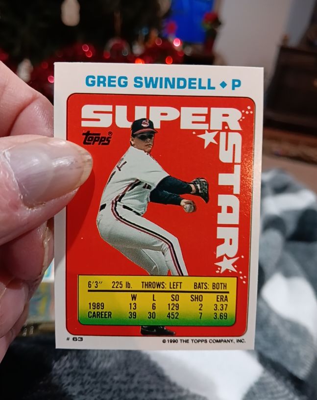 1990 Topps Super Star #63 Greg Swindell — front