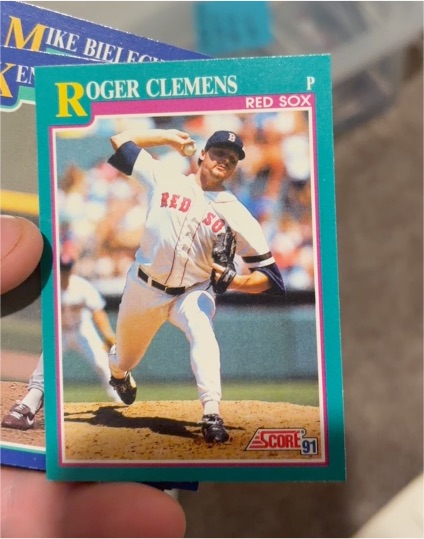 1991 Score #655 Roger Clemens — front
