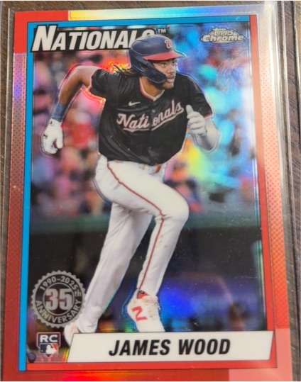 2025 Topps Chrome #90CB-15 James Wood — front