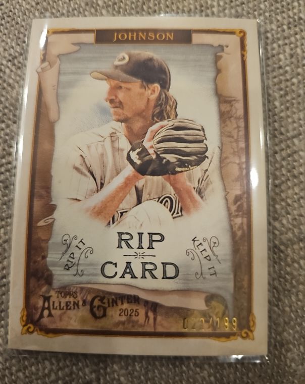 2025 Topps Allen & Ginter #RIP-11 Randy Johnson — front