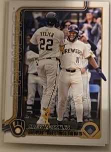 2025 Topps Update #US233 Christian Yelich / Jackson Chourio — front