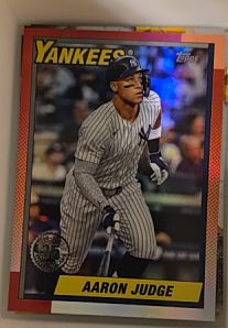 2025 Topps Update #U90-30 Aaron Judge 1990 Topps Baseball 35th Anniversary — front